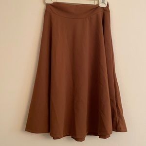 Dark brown midi skirt
